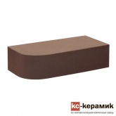 Кирпич печной угловой Темный шоколад КС-керамик 25*12*6,5