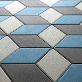Ромб (синяя) плитка тротуарная ВАН 6 см