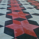 Ромб (красная) плитка тротуарная ВАН 6 см