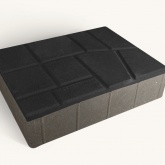 Межтрамвайная (черная) плитка тротуарная ВАН 12 см