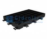 Эко Супер (черная) газонная решетка из пластика Gidrolica 40*60*6,4 см