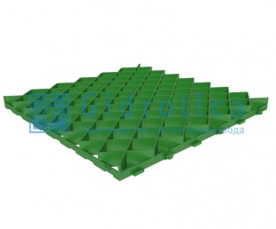 Эко Про (зеленая) газонная решетка из пластика Gidrolica 60*60*4 см